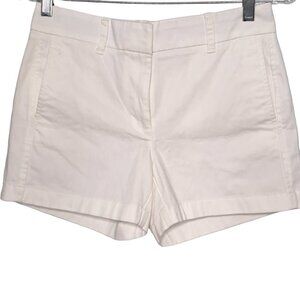 NEW J. Crew Reimagined Women's White Chino Summer Shorts Size 00 H5806